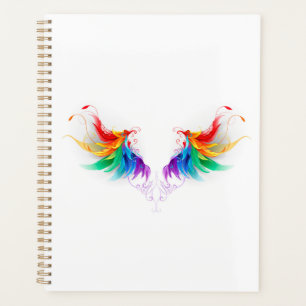 Flauschige Regenbogenflügel Planer