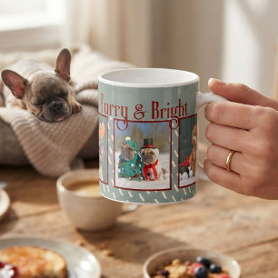 Flauschige & strahlende Weihnachts-Fotokarte für H Kaffeetasse