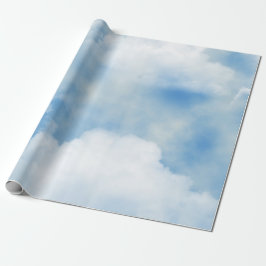Flauschige Weiße Wolken Geschenkpapier