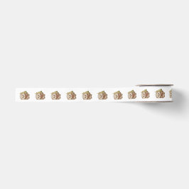 Flauschiger Igel mit Geschenkbanddesign 3,8 cm Ripsband