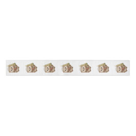 Flauschiger Igel mit Geschenkbanddesign Ripsband
