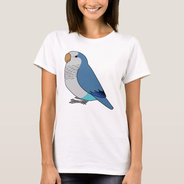 Flauschiger Papagei-Cartoon zeichnend T-Shirt (Vorderseite)