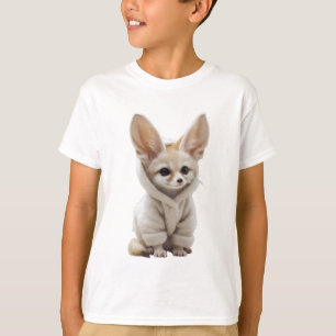 Flauschiger Robe Fennec Fuchs Kinder T-Shirt