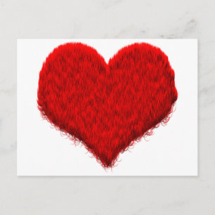 Flauschiges Herz Postkarte