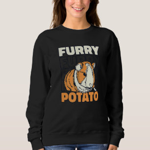 Flauschiges Kartoffel Meerschweinchen Langhaar Kur Sweatshirt