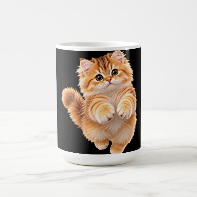 Flauschiges Kätzchen  Kaffeetasse (Mittel)