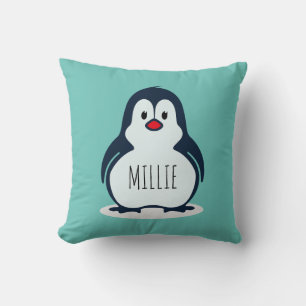 Flauschiges Pinguin-Kissen personalisierte Kissen