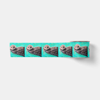 Flauschiges Seeotter-Gemälde Satinband