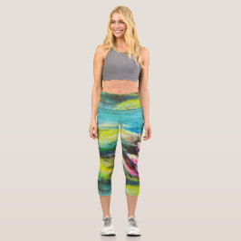 Flautenwellen Capri Leggings