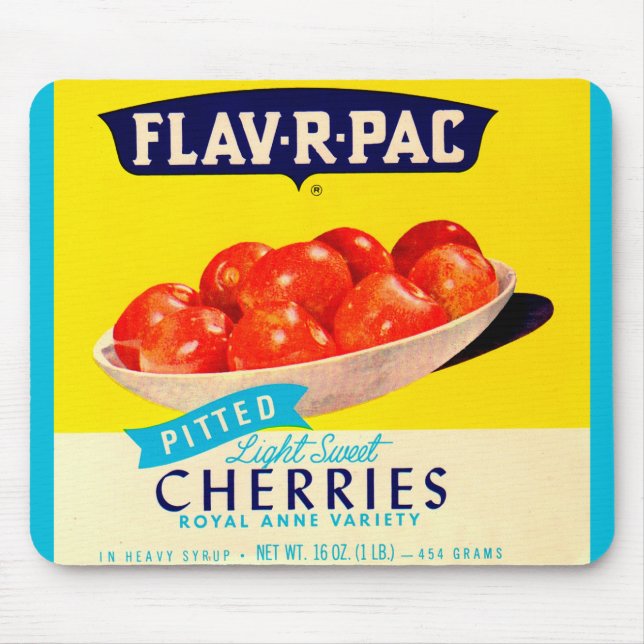 Flav-R-Pac-Kirschen aus den 30er Jahren Mousepad (Vorne)