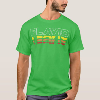 Flavio First Name Funny Vintage Sunset Flavio vint T-Shirt