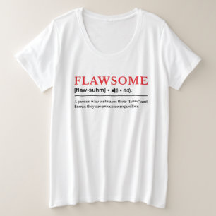 Flawsome - Anpassbare Wörterbuch-Definition Große Größe T-Shirt