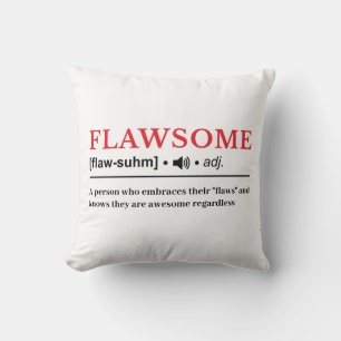Flawsome - Anpassbare Wörterbuch-Definition Kissen