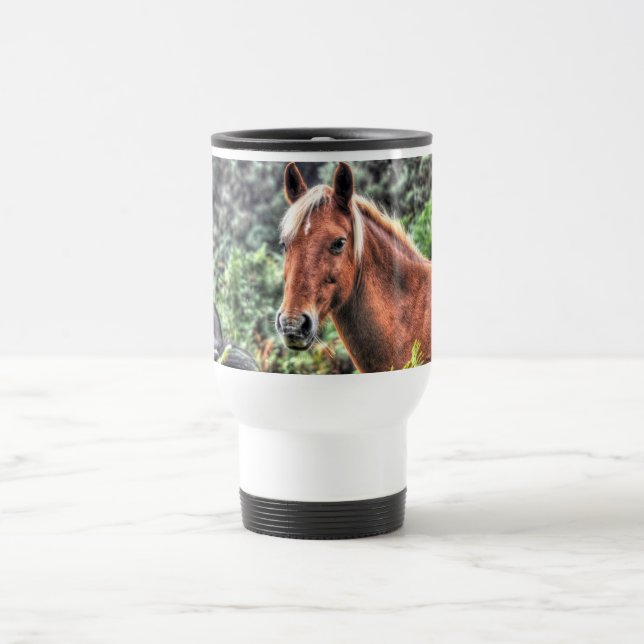 Flaxenmaned New Forest Pony of Hampshire, England Reisebecher (Mittel)