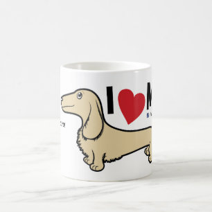 FLDR "ich Liebe mein" blonder Dackel-Becher LH Kaffeetasse