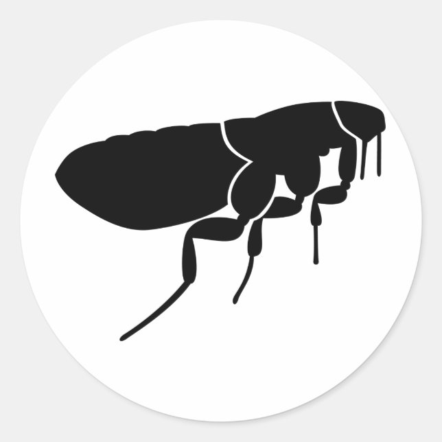 Flea Runder Aufkleber (Vorderseite)