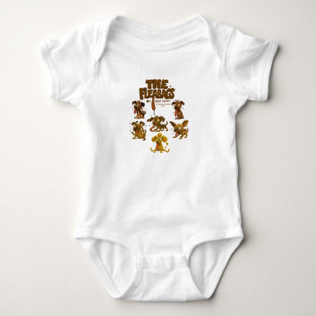 Fleabags™ - My Ugly Puppy™ Baby Strampler (Vorderseite)