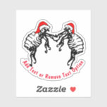 Fleas Navidad Christmas Aufkleber<br><div class="desc">* Händchen und Tanzen fröhlich, Weihnachtsmannmützen auf tanzenden Flöhen ~ FLEAS NAVIDAD! * Verschiedene Größen Optionen und wählen Sie matt glänzend oder transparent! * Fügen Sie Ihre Text-, Familienname-, Ereignis-, Jahres- oder kurze Nachricht hinzu oder entfernen Sie die Textoption. * Verwenden Sie für die Dekoration Ihres Altars oder Sportflaschen, Schrottbuchung,...</div>