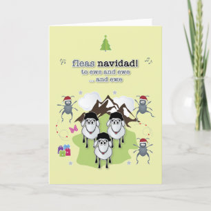 Fleas Navidad Weihnachtskarte Feiertagskarte