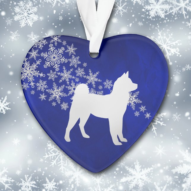 Fléau de neige en argent bleu Akita Chien (Créateur téléchargé)