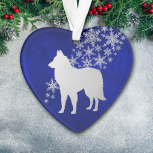 Fléau de neige en argent bleu Belgique Tervuren