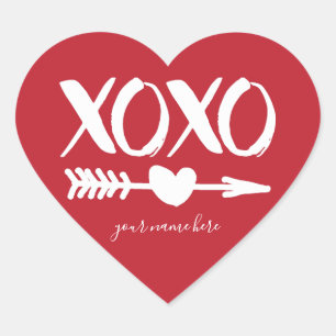 Flèche coeur XOXO Stickers personnalisés