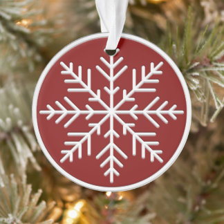 Flèche de neige rouge blanc scandinave