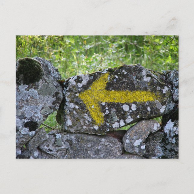 Flèche jaune sur la carte postale de clôture (Devant)