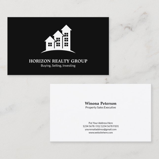 Flèche vers le haut du Carte de visite immobilier  (Devant / Derrière)