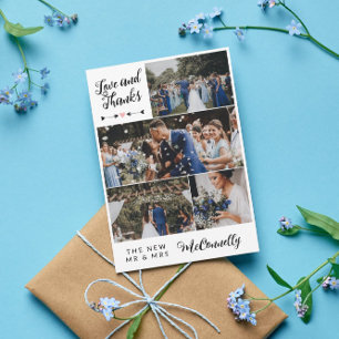 Flèches Coeur Photo Collage Amour & Merci Mariage