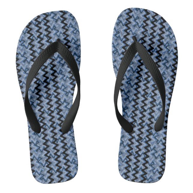 Flèches de tongs bleues Zigzag (Semelle)