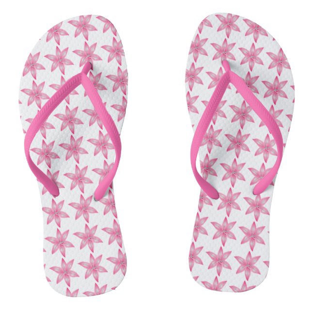 Flèches de tongs de fleurs roses (Semelle)