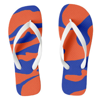 Flèches de tongs en camo bleu et orange