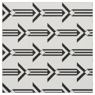 Flèches géométriques noires sur le tissu blanc