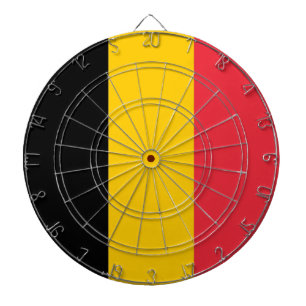 Fléchettes Cible avec le drapeau de la Belgique