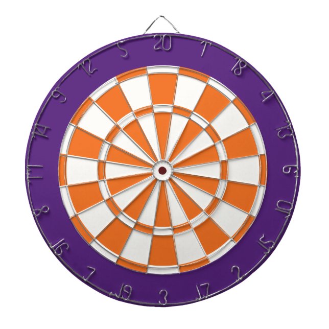 Fléchettes Cible de flechettes : Blanc, orange, et pourpre (Devant)