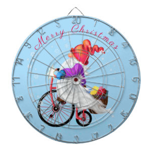 Fléchettes Cible de flechettes de Noël Bon Gnome avec cadeaux