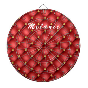 Fléchettes Cible de flechettes de nom personnalisé Red Gold D