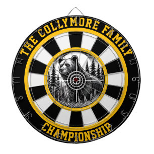 Fléchettes Cible du grizzli de la scène forestière