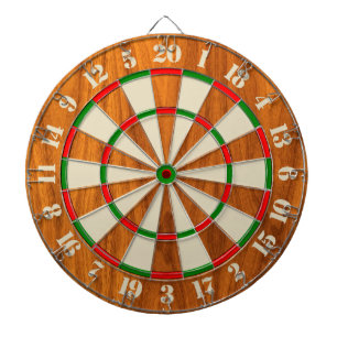 Fléchettes Classic Teak Veneer Imprimer pour un jeu de fléche