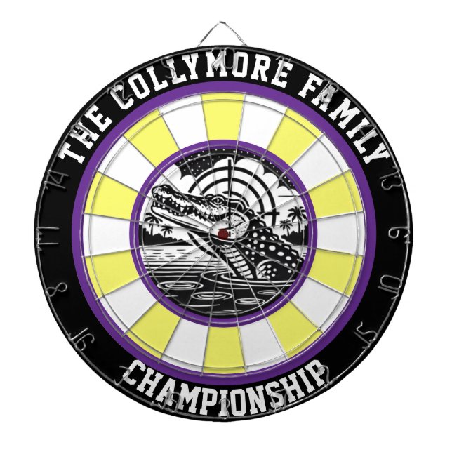 Fléchettes Crocodile dans la conception de lac cible (Devant)