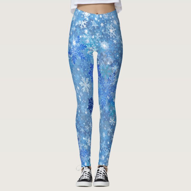 Fléchettes de neige sur tous les Leggings d'impres (Devant)