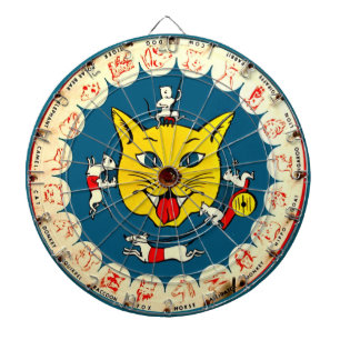 Fléchettes Le jeu vintage de dard de jouet de souris de chat