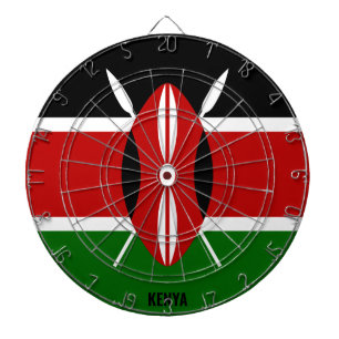 Fléchettes "Le Kenya frappe !" Cible de flechettes patriotiqu