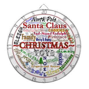 Fléchettes Mot-Art de Noël - Cible de flechettes