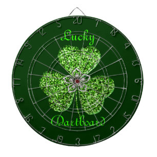 Fléchettes Shamrock parties scintillant Et Cible de flechette