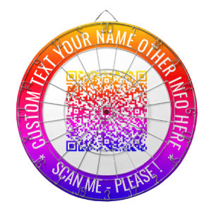 Fléchettes Vos informations d'analyse de code QR Cible de fle