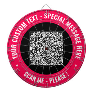Fléchettes Votre code QR Cible de flechettes texte personnali