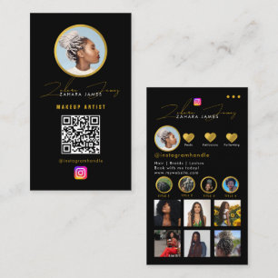 Flechten Haare Influencer Foto Social Media QR Cod Visitenkarte