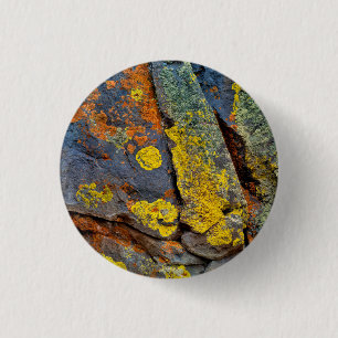 Flechtenbedeckte Felsen Button